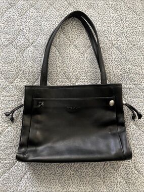 Longchamp Galatee black leather tote